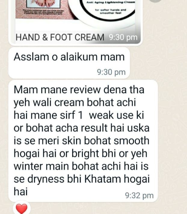 Hand and foot cream