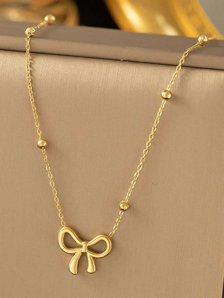 ✨ Golden Bow Elegance Jewelry Set ✨ view 3