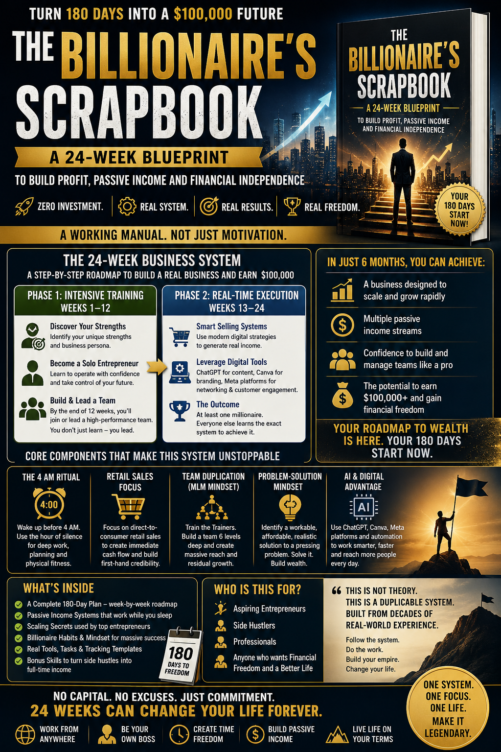 The Billionaire's Scrapbook: A 24-Week Blueprint to Build Profit, Passive Income and Financial Independence view 3