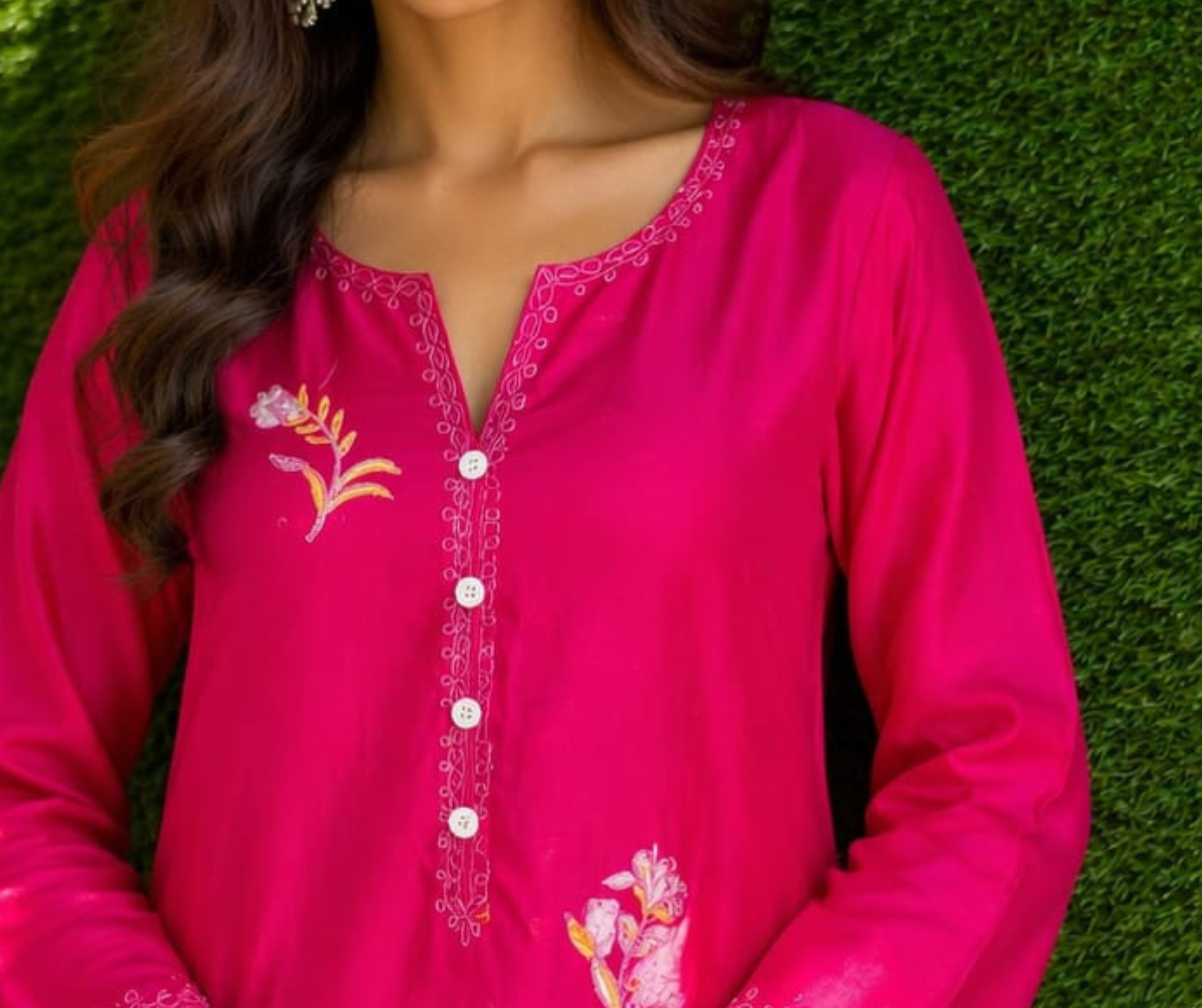Stitched Plan Shirt for Women view 4